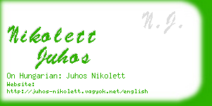 nikolett juhos business card